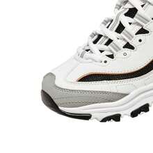 Skechers 女士 D'LITES 系列时尚系带运动鞋，2026 夏季新款复古厚底休闲运动鞋 896204-WBK - 896204-WBK - 查看 9