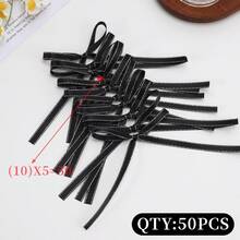 10/20/50pcs Double-Sided Silver Edge Ribbon Bows, Suitable For Flower Gift Wrapping, Baking Cake & Cookie Packaging, DIY Accessories Ribbon Bows, Handmade Sewing Satin Ribbon Accessories, Craft Decoration Satin Ribbon - A - View 10