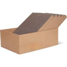 Corrugated Cardboard Cat Scratch Pad, 2-Layer Double-Sided Scratching Mat For Cats - 43*29*14cm棕色5件裝 - 查看 1