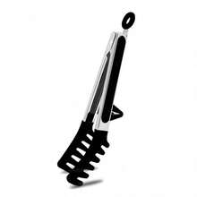 1pc Heat-Resistant Silicone Clip Set With Wall Rack - Heavy Duty Stainless Steel BBQ & Kitchen Utensils, Scratch-Resistant, Non-Slip Design, Suitable For Grilling Steak/Fish/Burgers, Serving Pasta/Salad/Noodles, Baking Toast - A - View 12