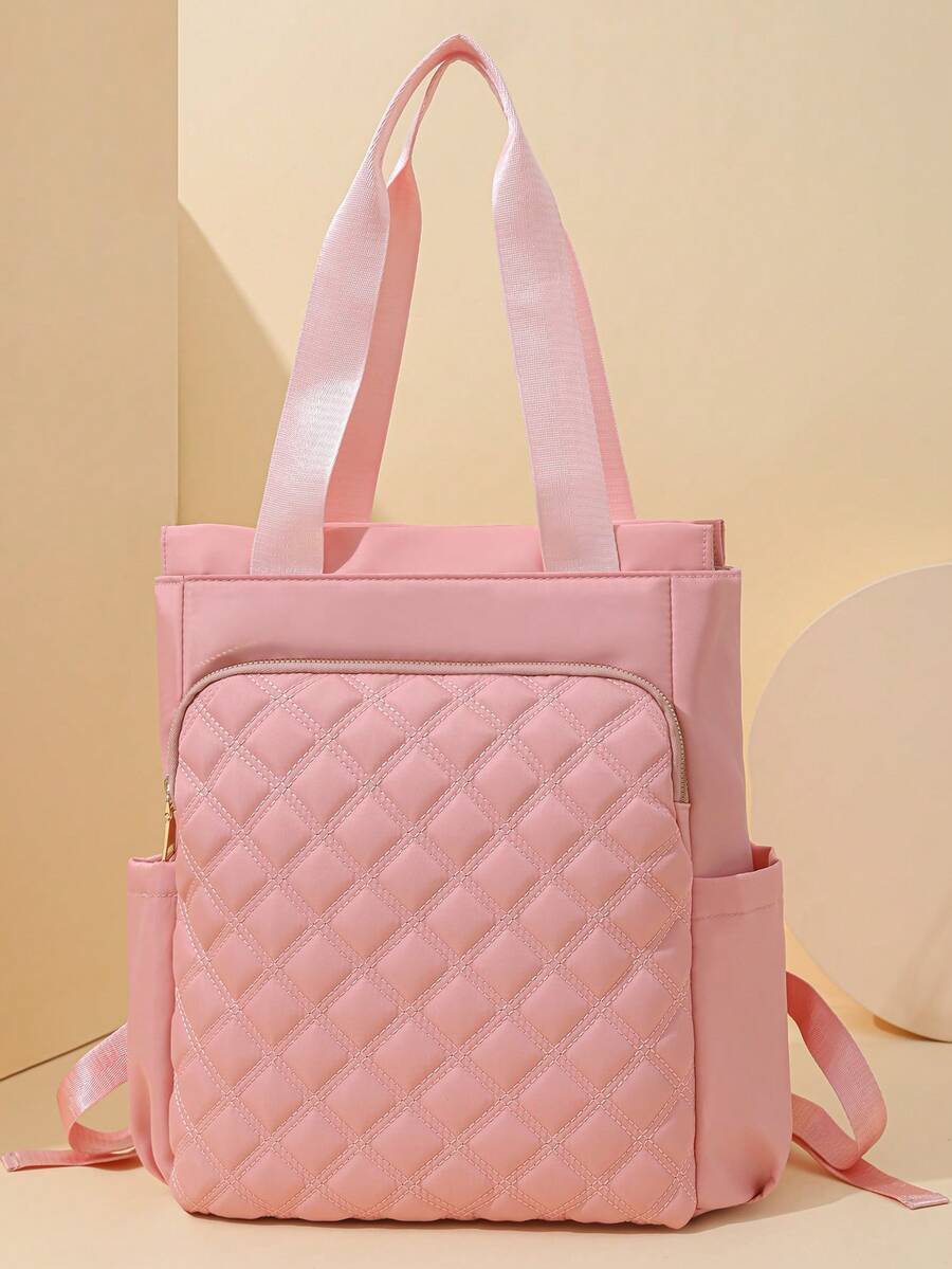 Ransel Wanita Warna Polos Multifungsi Kapasitas Besar, Ransel Pelajar Kasual Minimalis, Tas Bahu Minimalis Gaya Preppy, Tas Tangan, Ransel Multifungsi, Cocok Untuk Sekolah, Perguruan Tinggi, SMP, SMA, Perjalanan, Kantor, dan Acara Lainnya.