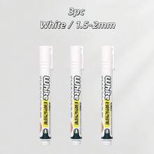 1/3/12支白色油性永久性標記筆 大容量 快乾 耐褪色 防水 防水，適用於物流快遞包裹標記、辦公學校大包裝、紮染繪畫、塗鴉、布料、木材、皮革 - 白色 - 查看 11