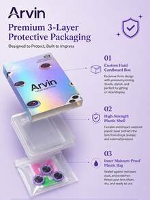 Arvin 3年極致耐用 17 Pro Max/17 Pro/16 Pro Max/16 Pro/15 Pro Max/15 Pro/15Plus/16Plus/17Air/16e 相機鏡頭保護貼 1:1 隱形貼合、超清晰、不易破碎、強吸附、相容手機殼，金屬強化玻璃後置相機螢幕蓋 - 淺灰紫 - 查看 6
