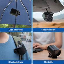 SULVGO 1400mAh Clip-On High-Speed Mini Fan, Waist-Hanging Fan, Desktop Fan, Car Fan, Hands-Free Fan, 100-Speed Multi-Function Stepless Adjustable Mini Fan, Suitable For Outdoor Travel And Indoor Use, Can Be Hung On Umbrella, Backpack, Belt - Clip-on - View 5