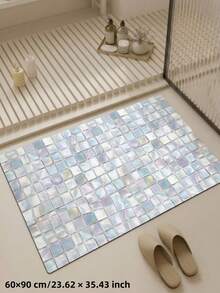 1pc, Summer New, Iridescent Mosaic Style Bathroom Mat, Summer Bestseller, Door Mat, Small Rug, Welcome Mat, Carpet, Floor Mat, Outdoor Door Mat, Kitchen Rug, Home Decor, Front Door Mat, Area Small Rug, Outdoor Mat, Home Decor, Area Rug, Garden Rug, Washable Rug - Multicolor - View 12