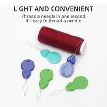 50pcs Threading Tool Set, Small Needle Threaders Suitable For Sewing, Embroidery, Quilting And Cross Stitch (Random Color) - Random Color - View 5