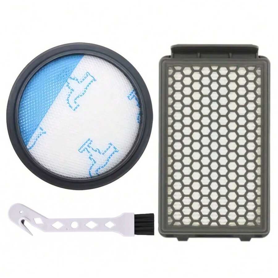 2pcs Filter Cartridge Set, Compatible With Rowenta Vacuum Cleaner RO3731EA RO3753EA RO3786EA RO3718EA RO3724EA RO3798EA Moulinex Compact Power Cyclone, ZR005901 Replacement - View 1