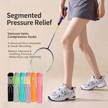 1pc Professional Gradient Compression Foot Sleeve, Professional Sports Support Ankle Sock, Running & Fitness Soft Elastic Foot Sleeve, Comfortable Breathable Sports Sock - Multicolor - View 2