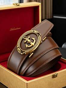 1 Men's Automatic Buckle Belt, Fashionable Business Belt, Casual Belt, Wedding Belt, Formal Belt, Dance Belt, Men's Gift - Multicolor - View 1