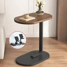 C-Shaped Sofa Side End Table – Compact Laptop Table For Living Room & Bedroom, Height Adjustable Couch Desk For Coffee, Snacks & Work – UK - Black - View 7