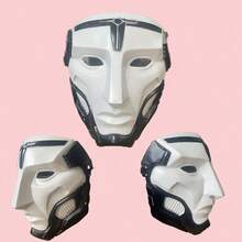 1 pieza Máscara táctica de cara completa blanca Warden / Máscara Ghroth Delta Force accesorio de cosplay Gekross Unidad Raven material de plástico ABS adecuada para CS y juegos de escape al aire libre misterio de rol disfraz de fiesta/mascarada decoración de Halloween - Ver 4