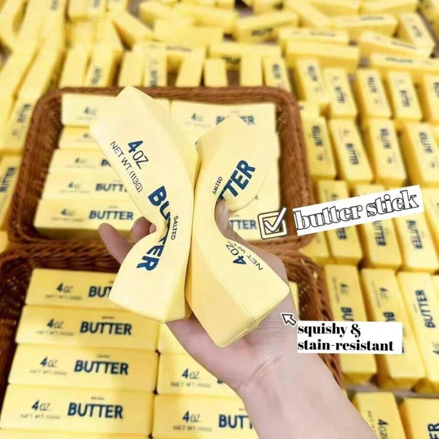 Butter Squeeze Toy, Realistic Butter Stick, Soft Squishy Toy