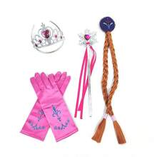 Set de Accesorios para de Princesas para Niñas, Disfraz de Cosplay, Varitaágica,, Guantes, Pendientes, Anillo, Collar, Set Completo Multicolor - DP0506 - Ver 5