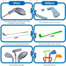 Set Mainan Golf Anak, Permainan Golf Interaktif Orang Tua-Anak di Dalam/Luar Ruangan, Mainan Olahraga Edukatif untuk Anak Laki-laki dan Perempuan, Klub Golf untuk Latihan Belajar Dini, Hadiah Ulang Tahun Anak - Mainan golf - View 12