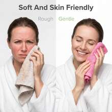 洗澡身體與臉部用洗臉巾 - 10"X10" 10/20/30/40 入洗臉巾 - 成人與兒童浴室用小號毛圈浴巾 - 柔軟吸水-白色 - 粉紅色+白色+藍色+綠色 - 查看 4