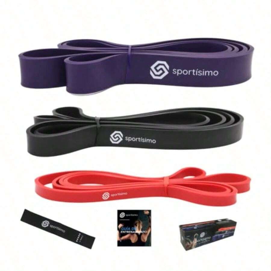 Sportisimo - Resistance Bands For Exercise - Multi-Resistance Set - Elastic Bands For Pull-Ups And Functional Training - Portable For Home And Gym 6078956413558 - 3 Multicolor - View 1