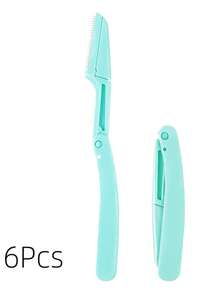 1/3/6pcs Set Portable Eyebrow Trimmer, Foldable Eyebrow Razor Blades Makeup Tools For Women, Razors, Face Shavers, Dermaplaning Tool For Folding Travel,Professional Eyebrow Grooming Tool,Makeup Tool Gift, Portable Eyebrow Trimmer Set - Foldable - View 14