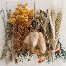 Artificial Flower DIY Set, 10~12 Inches, Selected Faux Lavender/Eucalyptus/Wheat, Suitable For Home Office Wedding Decoration, Low Maintenance Bohemian Country Style Home Decor, Wedding Centerpiece Floral Arrangement - Mix-13 - View 1