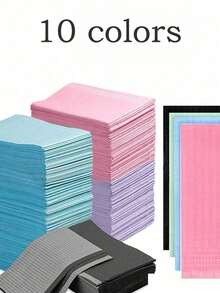 5/10/20/50/125pcs/1pack Disposable Pink/Blue Nail Art Table Mat, 3-Layer Waterproof Foldable Cleaning Pad, Tablecloth, Nail Salon Paper Towel, Multi-Function Beauty Product, Tattoo Cleaning Cloth, Waterproof Tablecloth, Nail Art Tools - Multicolor - View 3