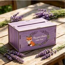 1pc Wooden Card Box, Blessing Heart Gift Box, Party Table Decoration, Suitable For Wedding, Birthday, Bridal Gift, Used For Storing Invitation Cards And Envelopes - Suitable For Various Holidays And Parties - Family Gift - 1PC - View 4
