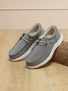 Men's Arch Support Casual Slip-On Shoes Loafers For Men Comfortable Shoes - 卡其色 - 查看 1