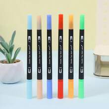 12/24/36/48pcs Dual Tip Colorful Marker Art Pen Set (Diagonal Box, Gift Box Packaging), Suitable For Adult Coloring Books, Christmas Card Drawing, Note-Taking, Carving, Calligraphy, Journaling, Back To School - Multicolor - View 4
