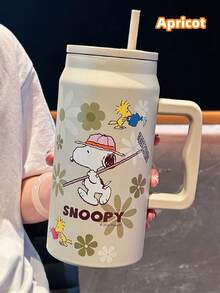 1個 Snoopy 大容量保溫便攜旅行冷水瓶 不鏽鋼咖啡杯 女款高質感不鏽鋼吸管水杯 茶杯 50OZ - 彩色 - 查看 14