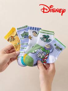Disney 10/5/1雙正版迪士尼襪子圖案嬰兒網眼鏤空中筒襪，適合夏季穿著。可愛卡通設計，時尚又可愛的迪士尼嬰兒夏季襪。透氣吸汗，休閒多功能，時尚卡通圖案襪，適合嬰兒、禮物和日常使用。 - 彩色 - 查看 6