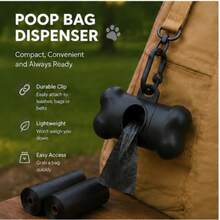 1 Set Portable Outdoor Pet Waste Bag Dispenser, Comes With 2 Rolls Of Waste Bags. Cute Bone Design, Suitable For Picking Up Dog Feces During Dog Walks. Stylish And Versatile, Ideal Essential For Outdoor Dog Walking. - View 4