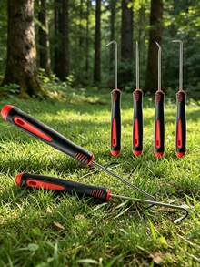 Heavy Duty Metal Weeding And Cultivating Hook, Thickened Metal Weeding And Soil Loosening Hook, Gardening Auxiliary Tool, Gardening Supplies, Gardening Tools, Outdoor Garden Cleaning Supplies, Multi-Functional Gardening Tool, Manual Weeding Rake, Durable Manganese Steel Weeder, Manual Multi-Functional Garden Weeding Tool, Heavy Duty Metal Hand, Multi-Functional Gap Weeding And Moss Removal Prying Tool For Paving Stones And Bricks, Perfect For Weeding, Soil Cleaning, Paving Joint Cleaning, Weeding And Gardening Tools, Sturdy Metal Hook - Multicolor - View 2