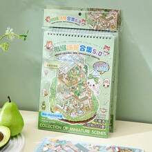 20pcs Large Matte Small Town Mini Scene Stickers, Including 6 Different Scenes And 14 Sticker Materials, 3D Cartoon House DIY Landscape Decorative Stickers For Scrapbooking And Stationery - Set - View 10