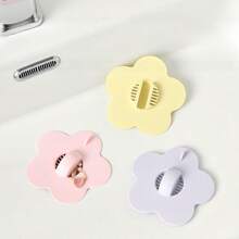 6pcs Random Color Silicone Flower-Shaped Drain Plugs, Suitable For Washbasin, Pool Drain And Universal Sink Stopper - Random Color - View 9