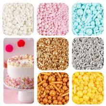 75g/2.65oz Perlas redondas para decoración de pasteles + Forma de palito, se utiliza para chispas de decoración de pasteles, decoración de pasteles DIY, adecuado para pasteles, caramelos, cupcakes, macarons, helados y varias decoraciones, también adecuado para bodas, Día de San Valentín, Día de la Madre, Halloween, Navidad y otras ocasiones, solo para decoración, no comestible - Multicolor - Ver 2