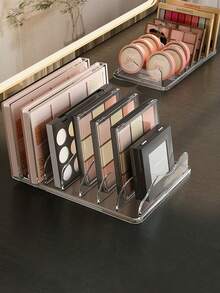 1 pieza Organizador de paleta de sombras de ojos de acrílico transparente Caja de polvo de maquillaje Estante de almacenamiento de rubor cosmético Caja de almacenamiento de sombras de ojos - transparente - Ver 4