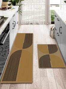 1pc Rubber Kitchen Mat, Rustic Style Artistic Decor, Bohemian Design Floor Mat. Can Be Placed In Front Of Sink, Used For Standing, Kitchen Decoration - Multicolor - View 6