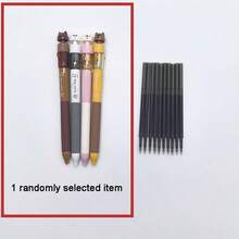 11pcs/Set (1 Random Color Pen + 10 Refills), Fashionable Puppy Shaped Water Gun Pen, Creative Neutral Pen With Twist-Out Refill And Press-Out Water, Silicone Sleeve ST Pen Tip, School Entertainment, Highly Attractive Cute Gift - Sets - View 10