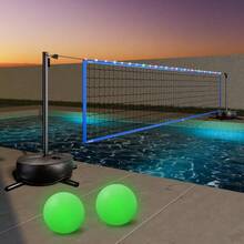 1pc Portable Folding Volleyball Net, Pool Volleyball Net Replacement, Suitable For Volleyball, Tennis, Badminton, Etc., Ideal For Beach, Backyard, Tennis Accessories, Outdoor Group Sports Equipment - Multicolor - View 6