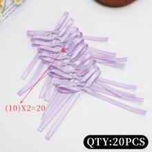 10/20/50pcs Double-Sided Silver Edge Ribbon Bows, Suitable For Flower Gift Wrapping, Baking Cake & Cookie Packaging, DIY Accessories Ribbon Bows, Handmade Sewing Satin Ribbon Accessories, Craft Decoration Satin Ribbon - A - View 43