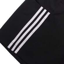 Adidas 男士轻便透气梭织短裤，简约时尚跑步训练休闲裤，三条纹设计，FI LIB WVSH IN6510 - 黑色/白 - 查看 6