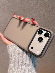 極簡階梯式相機鏡頭霧面硬質壓克力灰色手機殼，適用於 iPhone 18 Pro Max/18 Pro/18/17 Pro Max/17 Pro/17 Air/17/16/16 Pro Max/16 Plus/16 Pro/16E/15/15 Pro Max/15 Pro/15 Plus/11/12/13/14 Pro Max/11 Pro/11 Pro Max/12 Pro/12 Pro Max/13 Pro/13 Pro Max/14 Pro/14 Pro Max，超硬超厚 - 灰色 - 查看 4