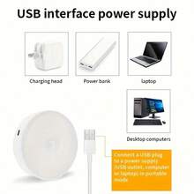 1/3/6PCS 8LED Wireless Sensor Night Light, USB Charging Intelligent Sensing Wall Light, With On/Off Function, Very Suitable For Lighting In Kitchens, Bedrooms, Living Rooms, Stairs, Corridors, Bathrooms, Dormitories And Other Places - Multicolor - View 11