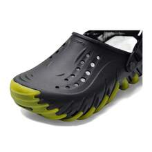 Crocs 男士女士拖鞋/涼鞋波波坦克酷炫Clog日常舒適輕便休閒拖鞋涼鞋2026夏款戶外休閒運動洞洞鞋211458-001 - 黑色 - 查看 9