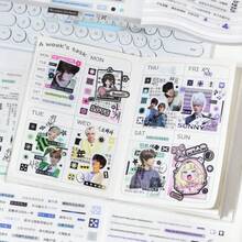 20 Sheets Emotional Blank Unforgettable Sticker Book Series - INS Style And Multilingual, Suitable For DIY Scrapbooks, Craft Materials, Handmade Artworks, Parent-Child Games, Making Memory Books, Holiday Gifts, Birthday Gifts, Back To School Gifts - Multicolor - View 4