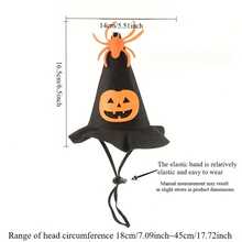 Accesoriu universal de cap pentru animale de companie de Halloween, potrivit pentru pisici și câini: pălărie de dovac de Halloween, accesoriu de Halloween pentru pisici, design elastic adaptabil pentru pisici, articol vestimentar de sărbătoare atrăgător, stil aleatoriu - Multicolor - Vizualizare 3
