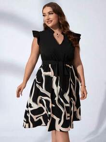 Women Midi Dresses - Blue and White - View 3