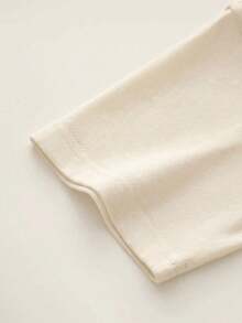 Men's Short-Sleeved T-Shirt With A Round Neck And Simple Design - 杏色 - 查看 5