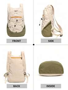 Urban Explorer 4-Color Functional Backpack Set | Grey, Pink, Yellow And Black, Suitable For Multiple Commuting Scenarios, Beautiful And Practical. Elastic Rope System * Multi-Compartment Partition Design, One Set Of Equipment Can Meet Various Needs For Campus Travel And Outdoor Activities. Smooth Two-Way Zipper, Top Woven Strap Reduces Shoulder Strap Pressure, Suitable For Daily Campus Use. Independent Vertical Zipper Pocket, Can Classify And Store Documents. - Multicolor - View 4