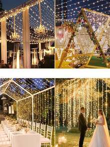 1入 1.5/3/4.5/6/10/15/20m 電池供電 LED 串燈，臥室牆面裝飾，電池供電 LED 仙女燈，適用於室內房間與戶外花園裝飾，婚禮生日派對裝飾，戶外圍欄庭院露營帳篷裝飾燈 - 電池款 - 查看 3