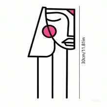 1pc Geometric Creative Abstract Face Plant Support Stake, Climbing Vine Fixing Rack, Home Potted Plant Decorative Ornament - Abstract Human Face Inserted - View 9