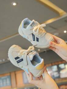 Zapatos deportivos casuales para niñas bebé Primavera/Otoño 2026 Nuevo estilo Zapatos para caminar de niños pequeños Versión coreana Zapatos de suela blanda Elegantes - Beis - Ver 6